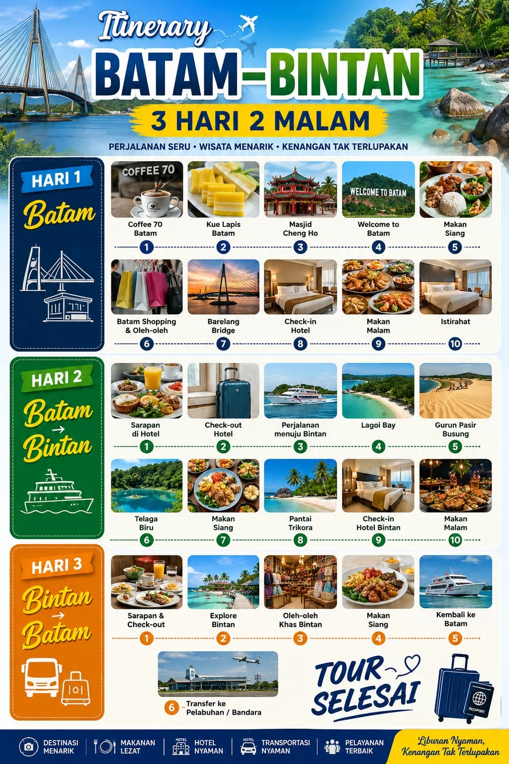 3D2N Twin Island Escape: Batam & Bintan Highlights
