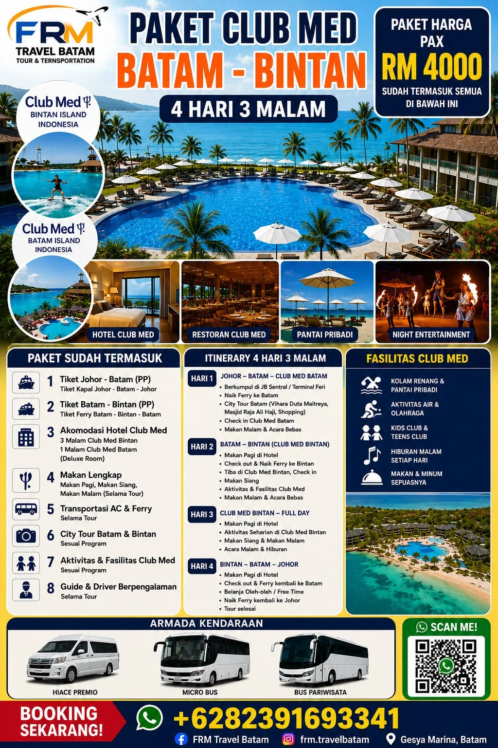 4D3N Ultimate Club Med Experience: Batam & Bintan (Start Johor)